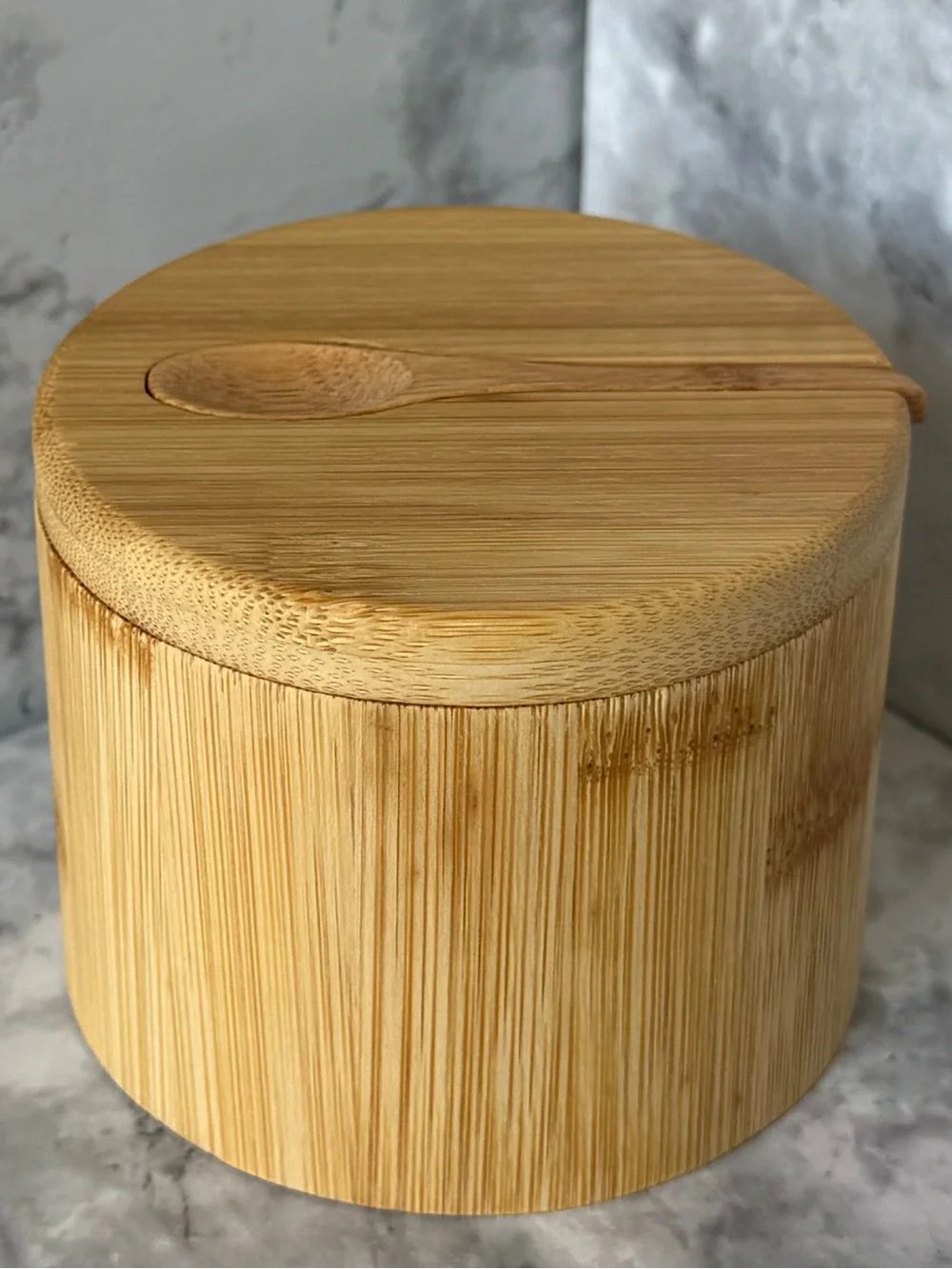 NWOT Totally Bamboo Little Dipper Salt Box with Spoon